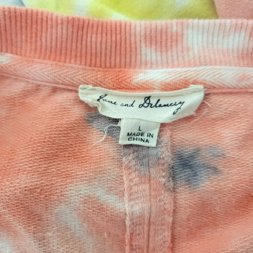 Jane & Delancey Tie-Dye Long Sleeve Pullover Sweatshirt Women's Size Large - Picture 2 of 3